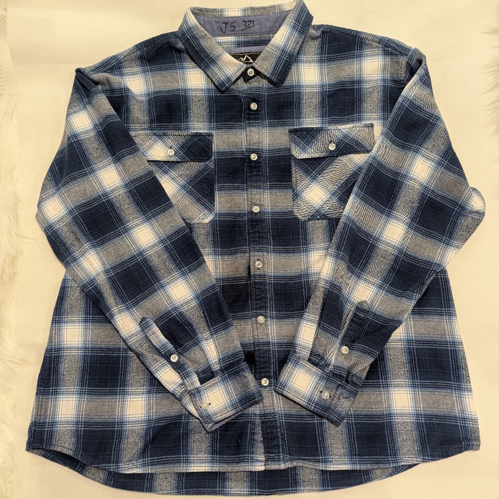 Outdoor Jacket Cotton Plaid Flannel Button Down Shirt